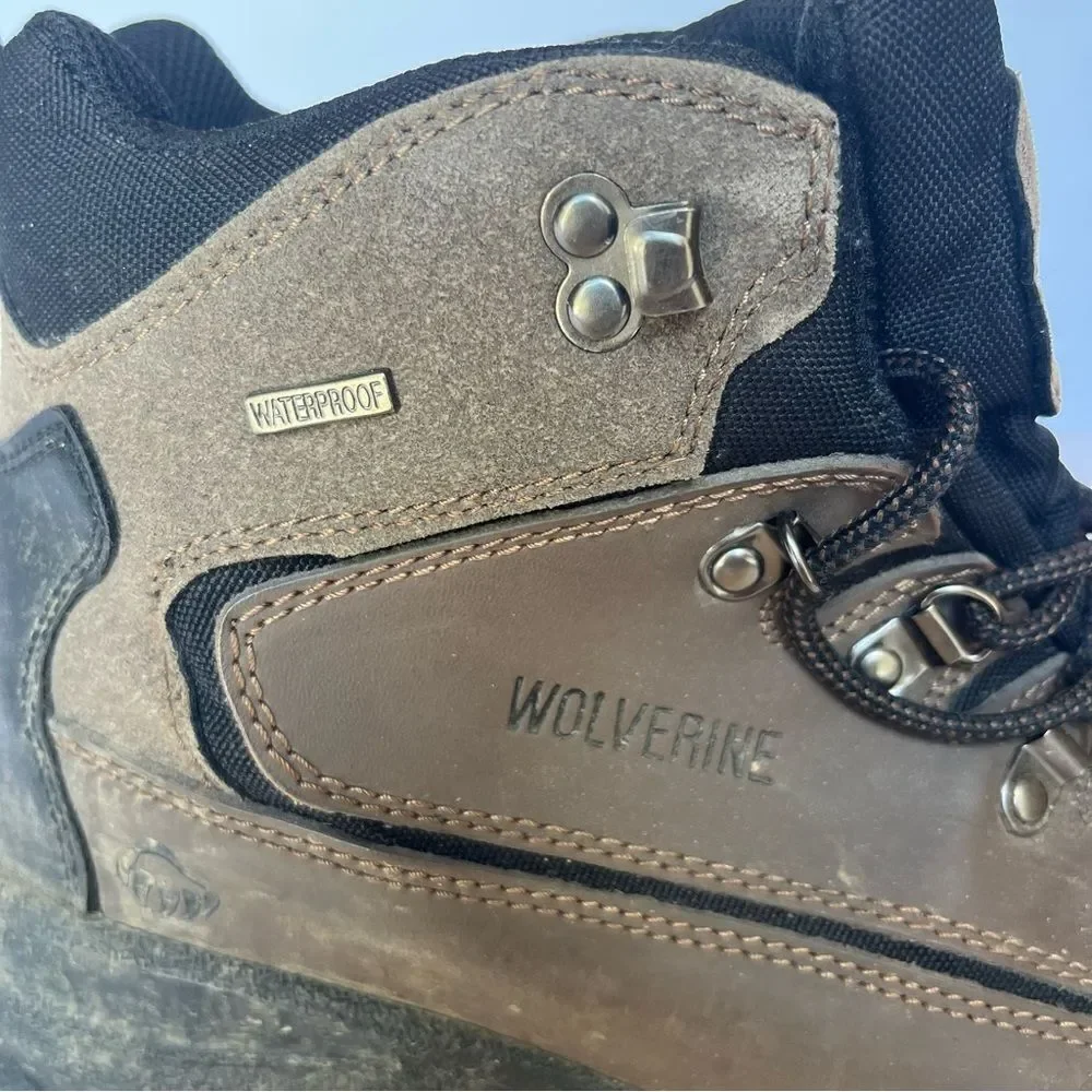 Wolverine Men's Waterproof Hiking Boots Brown/Black Size 11M Lace Up